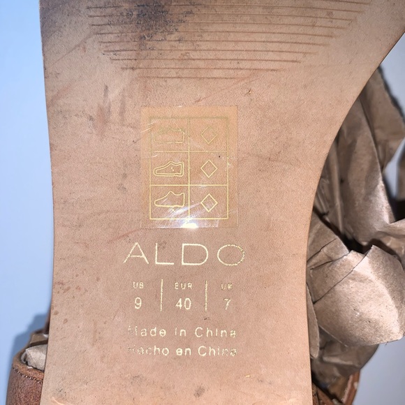 Aldo Tan & Gold Sandals - Picture 4 of 4